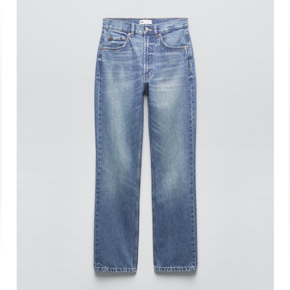 TRF HIGH WAIST STRAIGHT JEANS - Picture 3 of 6